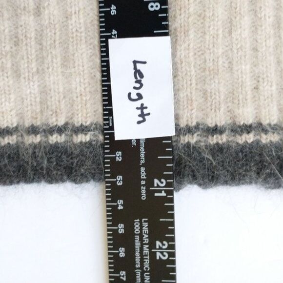 Valerie Stevens L Lambswool Angora Full Zip Cardigan Snowflake Fair Isle Holiday - Picture 15 of 16